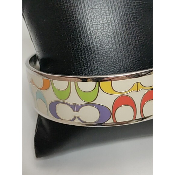 Coach Multicolor Signature C Statement Bangle Bracelet - Picture 3 of 6